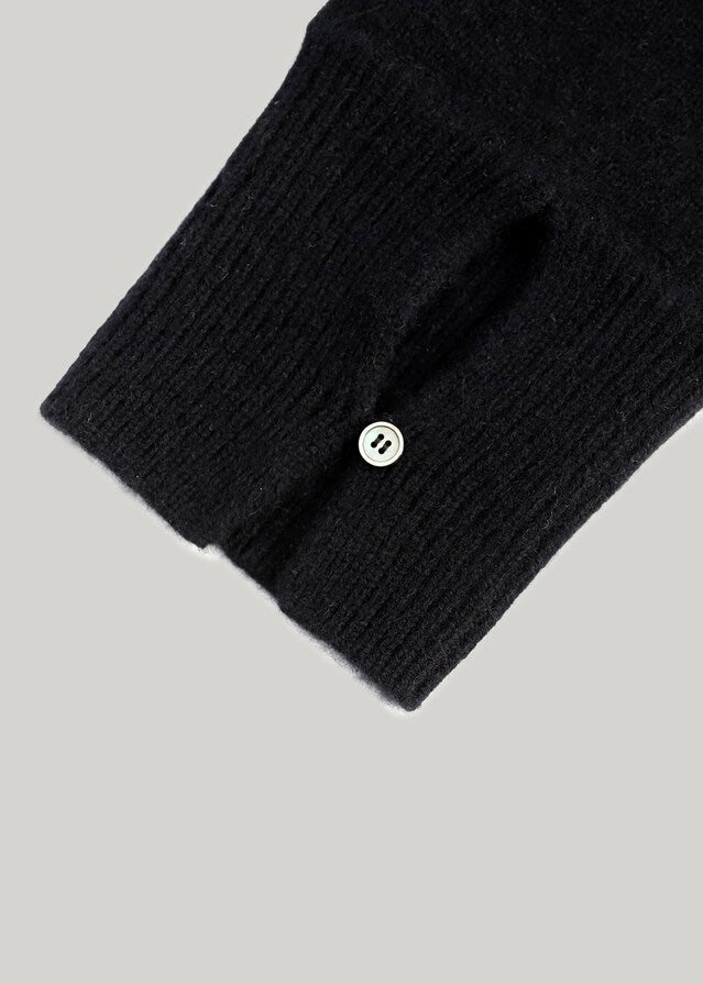 ELBORN | Becky Cashmere 100% High-neck Sweater (Black)