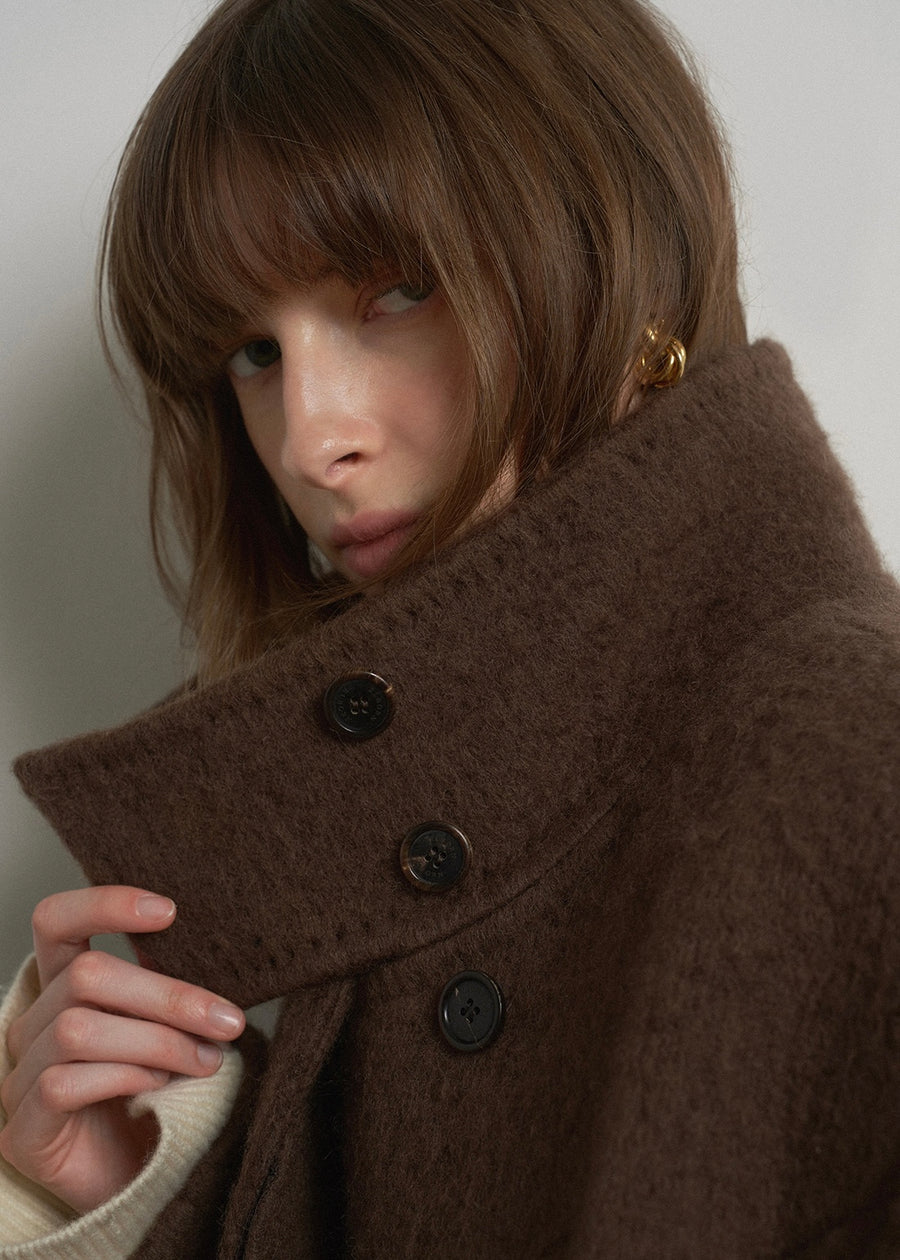 ELBORN | Kayla Alpaca Long Coat (Brown)