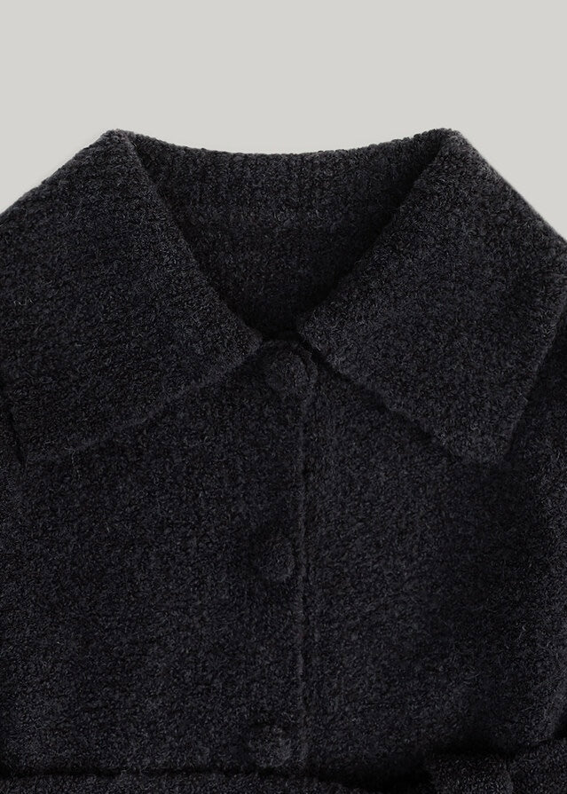 ELBORN | Delby Knit Long Coat (Charcoal)