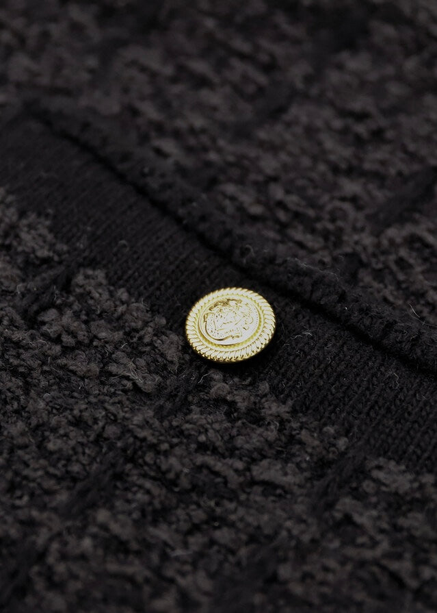 ELBORN | Saint Half Cardigan (Black Navy)