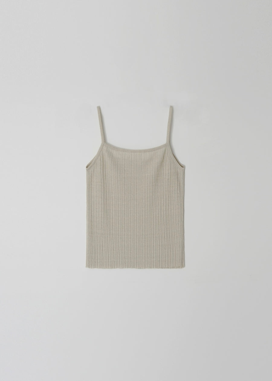 MOIA | ribbed sleeveless (Lime Beige)