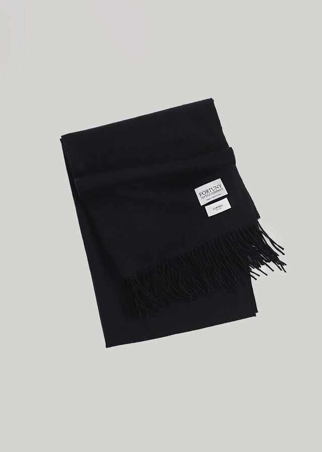 ELBORN | Bianca Cashmere 100% Muffler (Black)