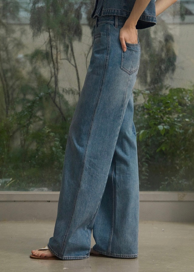 ELBORN | Ainhoa Wide Denim Pants (Blue)