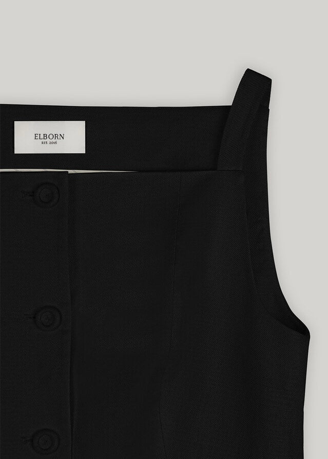 ELBORN | Marie Button Vest (Black)