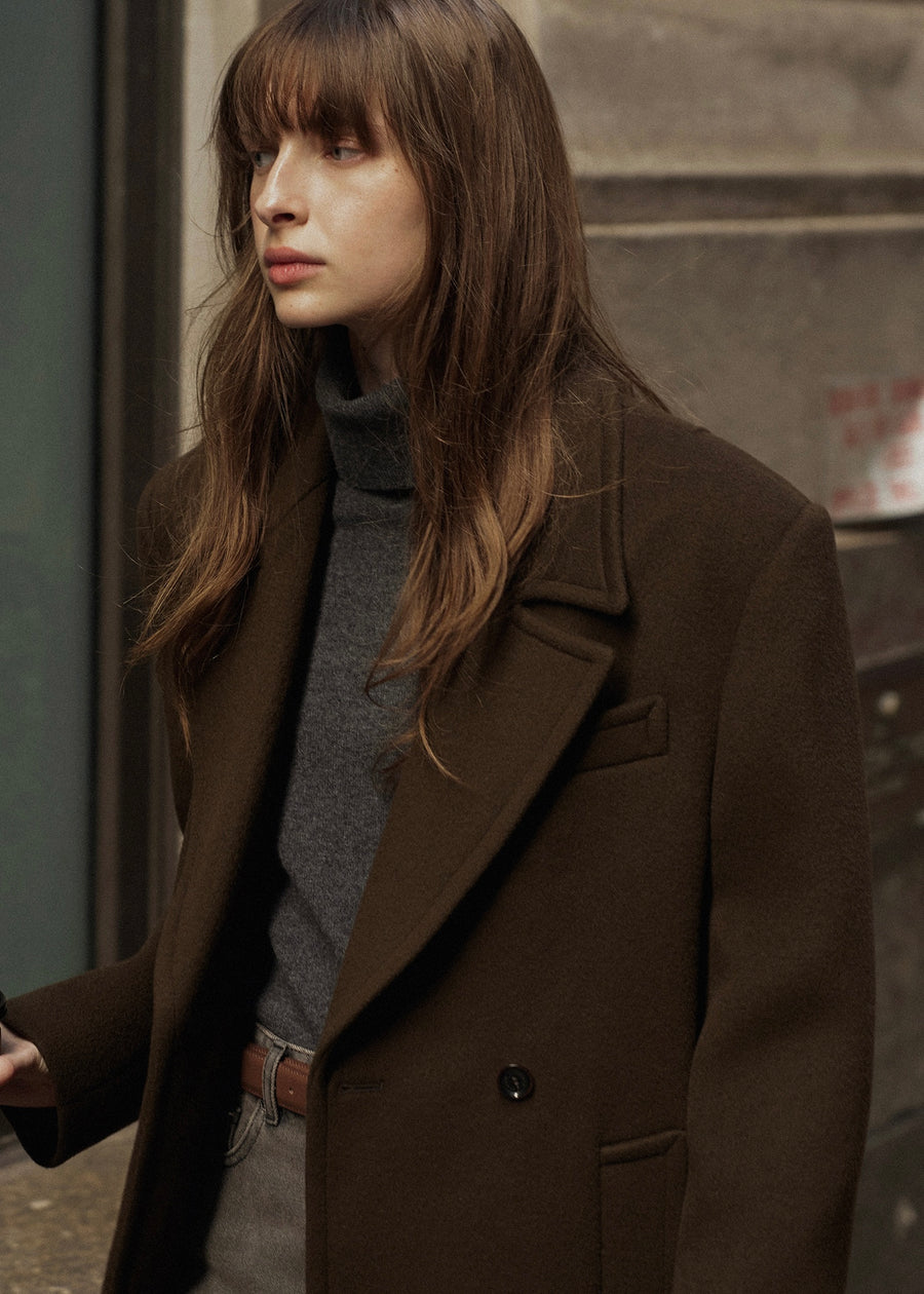 [RE-ORDER] ELBORN | Arch Cashmere Long Coat (Brown) Expected Ship To 12/06/2024