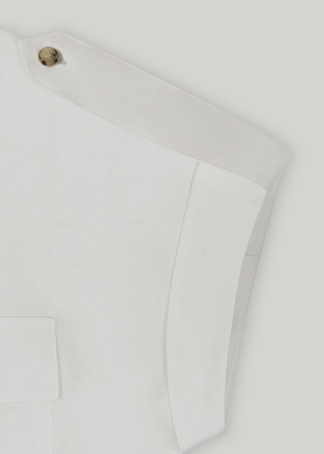 ELBORN | Leon Cap Sleeve Shirt (White)