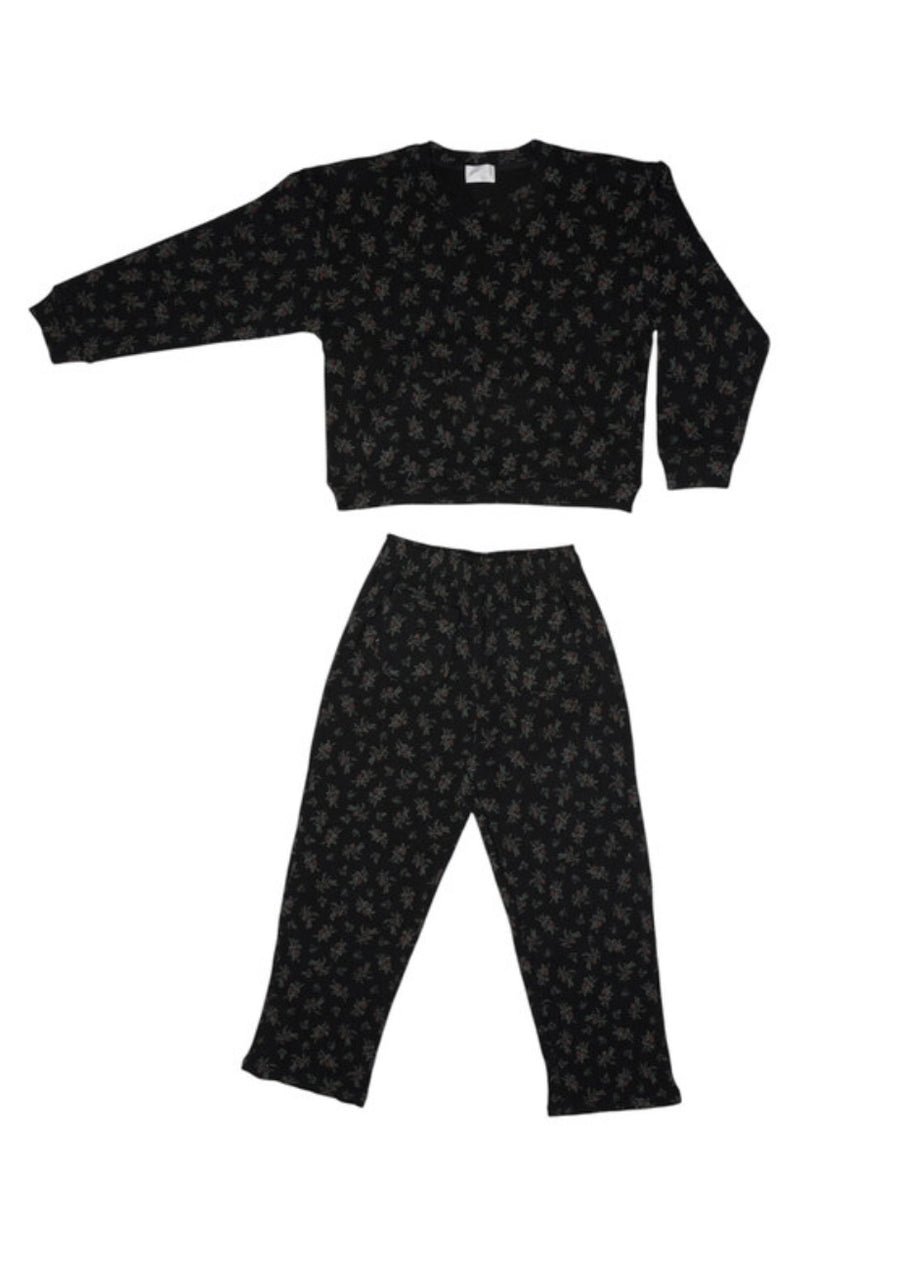 1ST -SAAI | Waffle Flower Homewear (Black)