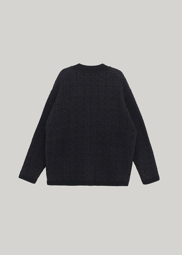 ELBORN | Saint Half Cardigan (Black Navy)