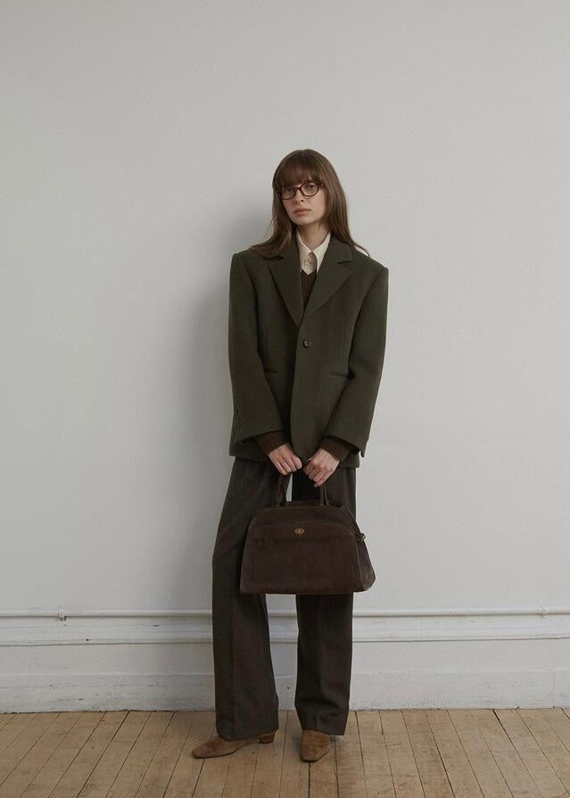 ELBORN | Wallace Wool Half Coat (Khaki)