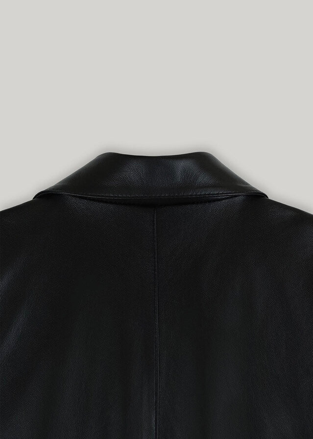 ELBORN | Kye Leather Long Jacket (Black)