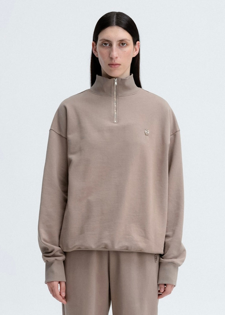 LEHA | Club Half Zip Sweatshirt (Taupe)