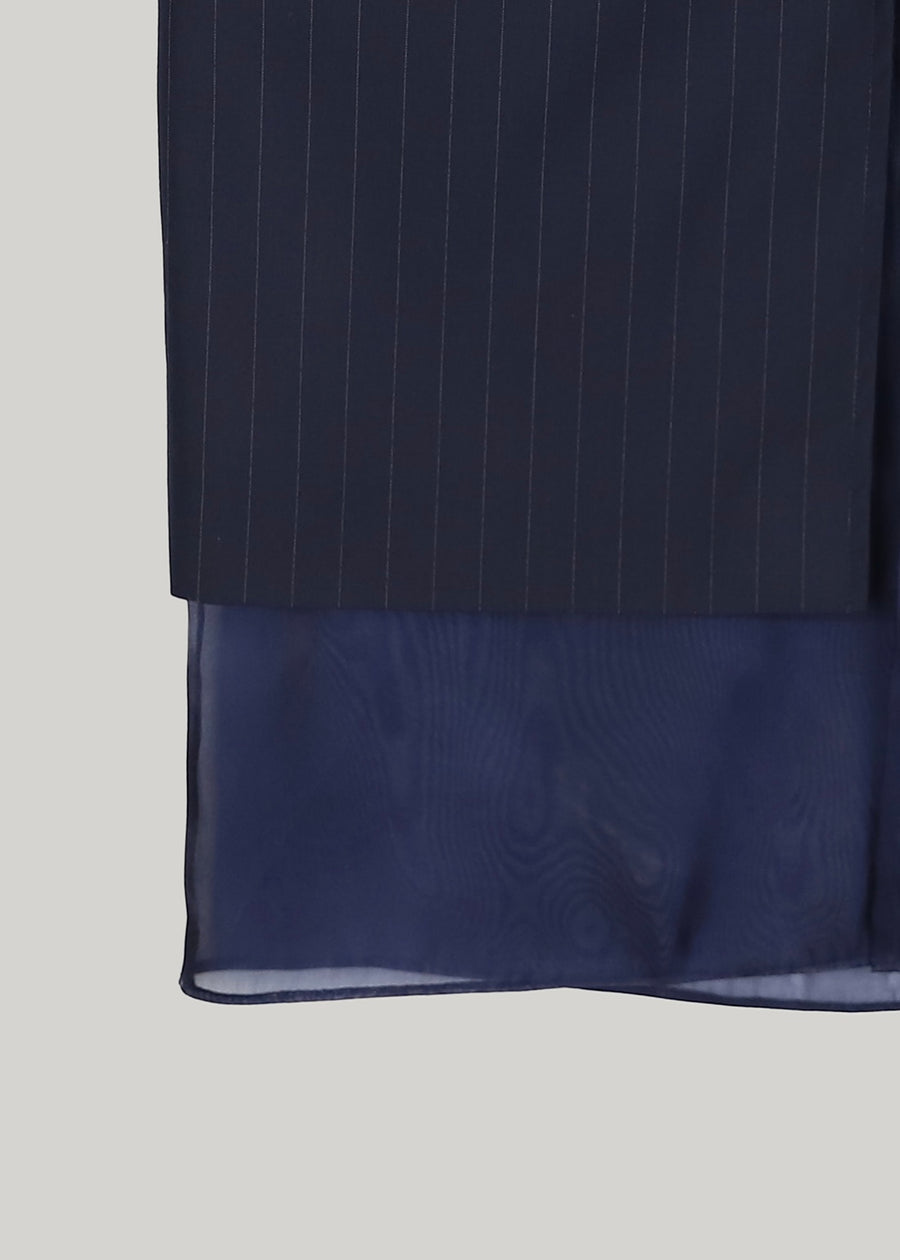 ELBORN | Caden Organza Skirt (Navy Stripe)