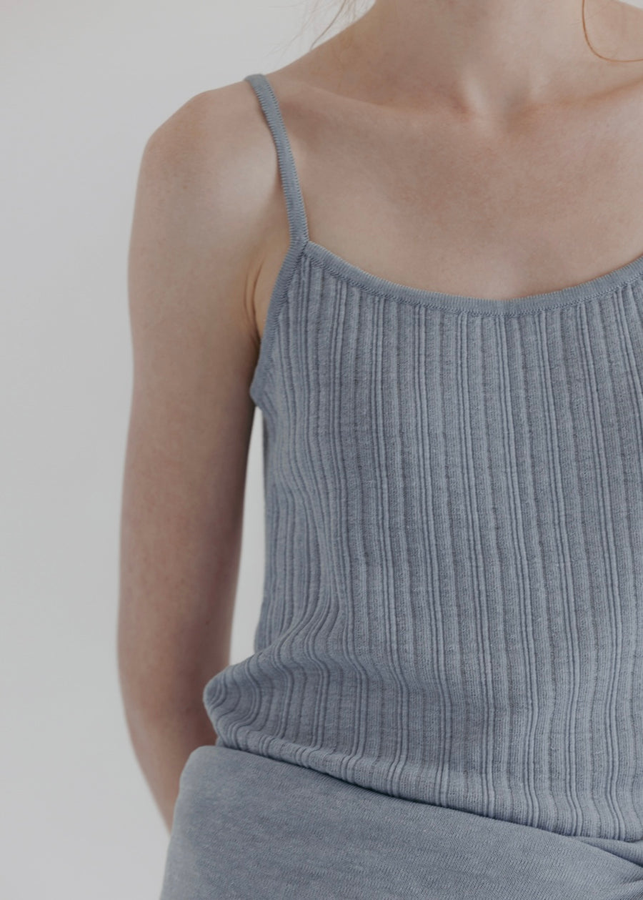 MOIA | Ribbed Sleeveless (Sky Blue)