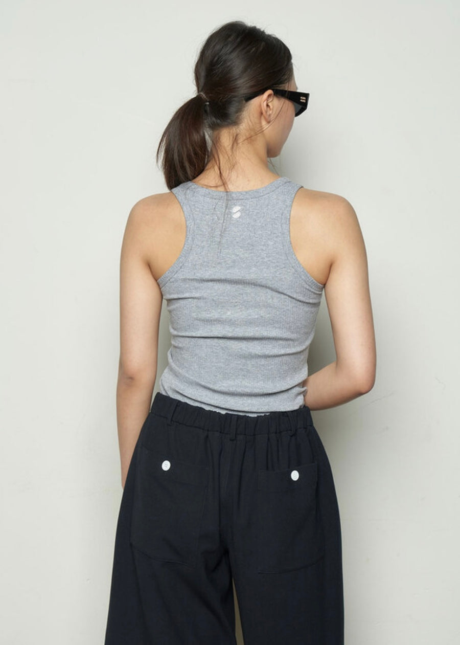 SAAI | Back Logo Sleeveless Tee (Grey)