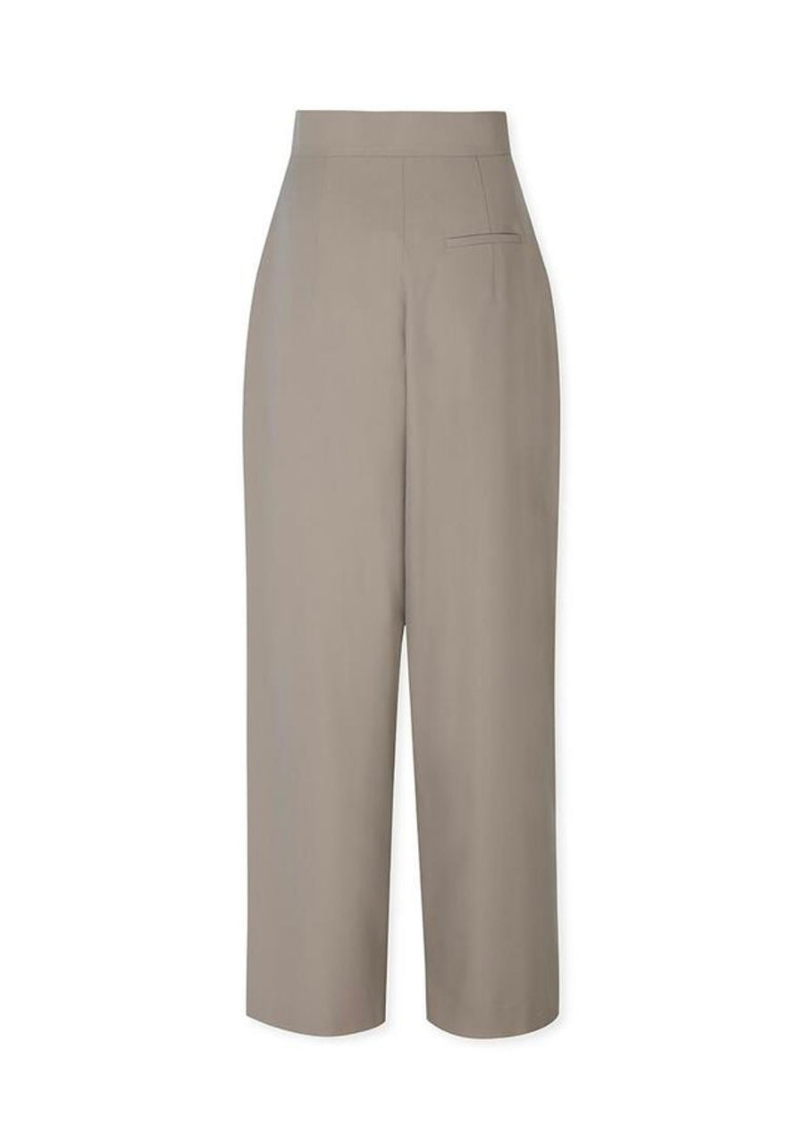 LEHA | Mateo Wool-Blend Wide Pants (Beige)