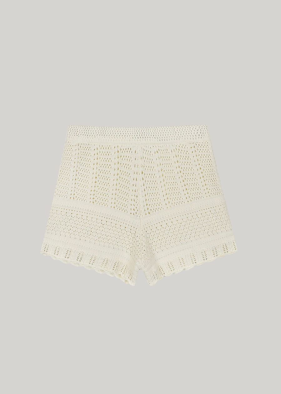 ELBORN | Hailey Crochet Knit Pants (Cream)