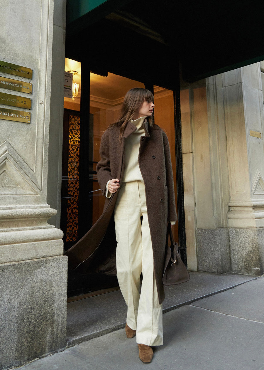 ELBORN | Kayla Alpaca Long Coat (Brown)