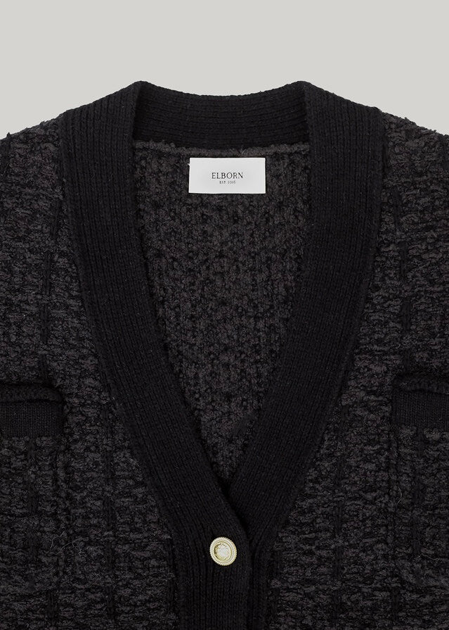 ELBORN | Saint Half Cardigan (Black Navy)