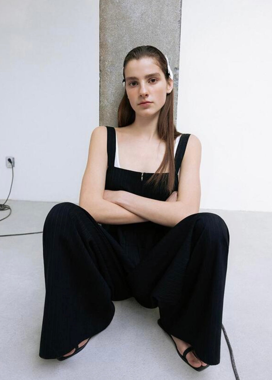 LEHA | Damien  Wool  Jumpsuit (Black)