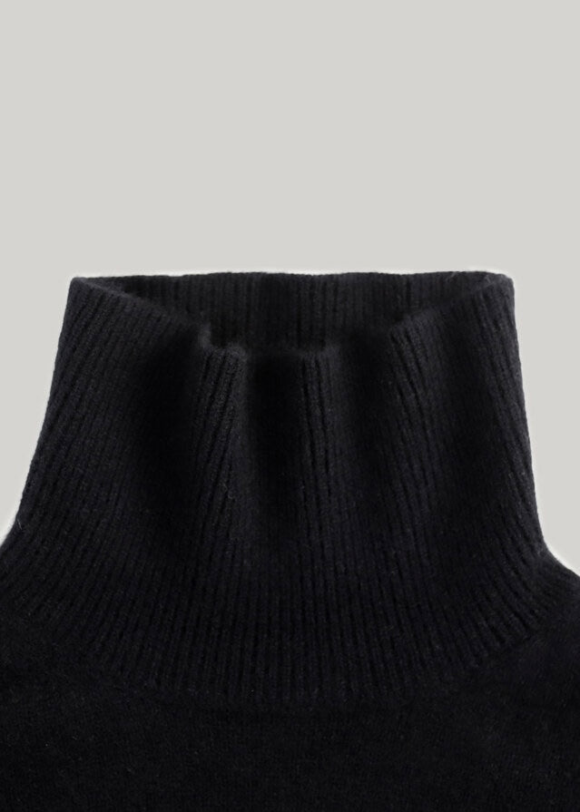 ELBORN | Becky Cashmere 100% High-neck Sweater (Black)