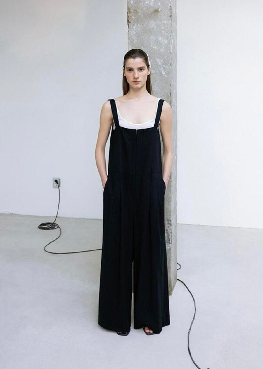 LEHA | Damien  Wool  Jumpsuit (Black)