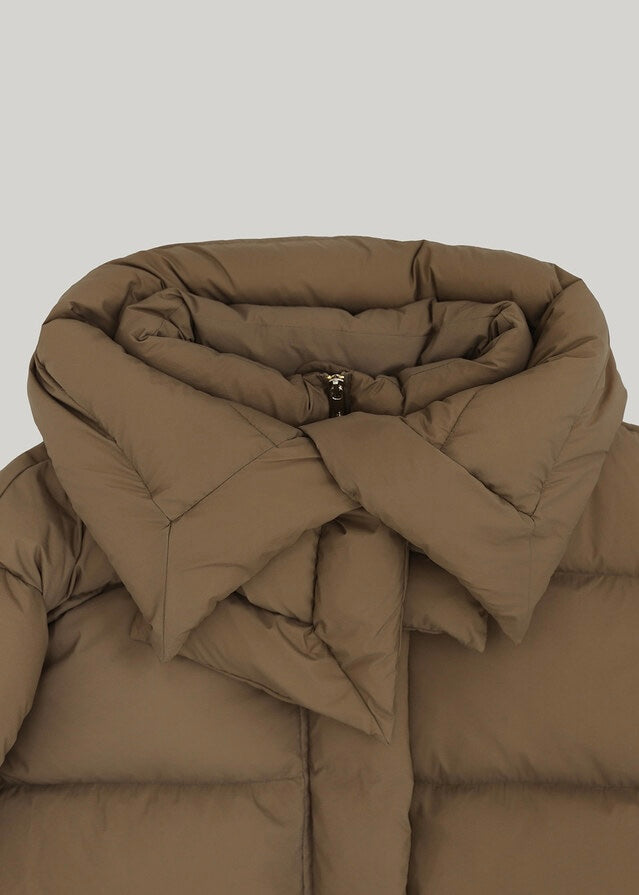 ELBORN | Salomé Muffler Down Coat (Hazelnut)