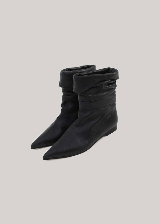 ELBORN | Leandra Leather Half 1.5 Boots (Black) Expected to ship 12/29/2023