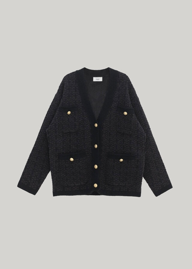 ELBORN | Saint Half Cardigan (Black Navy)