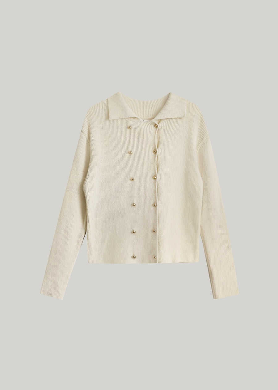 ELBORN | Neve Double Button Cardigan (Cream)