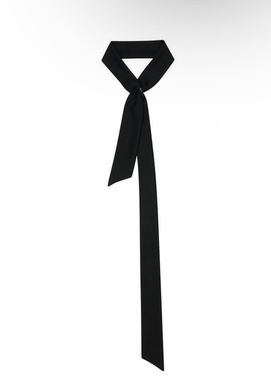 LEHA | Trity Slim  Wool Scarf (Black)