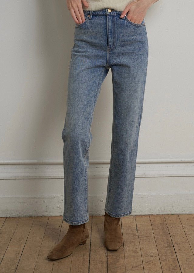 ELBORN | Kylie Straight Denim Pants (Blue)