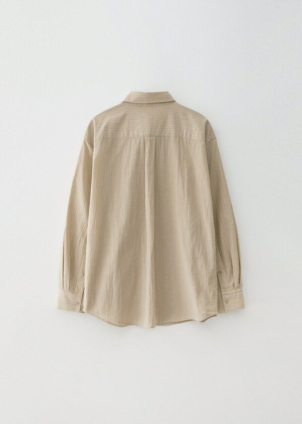 MOIA Pin st shirt (Beige stripe)