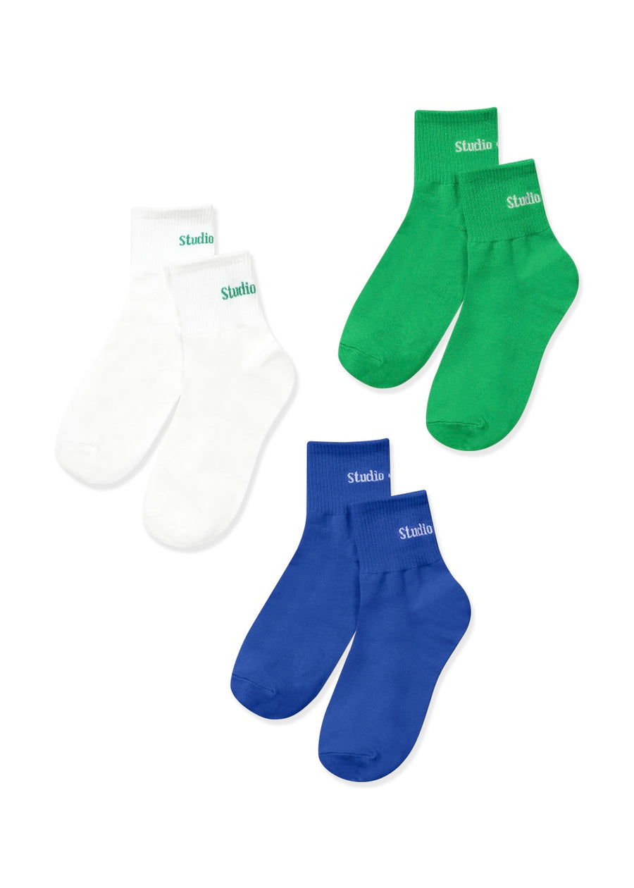 [Uni] Pyrenees Socks 3pcs set (Multicolor)