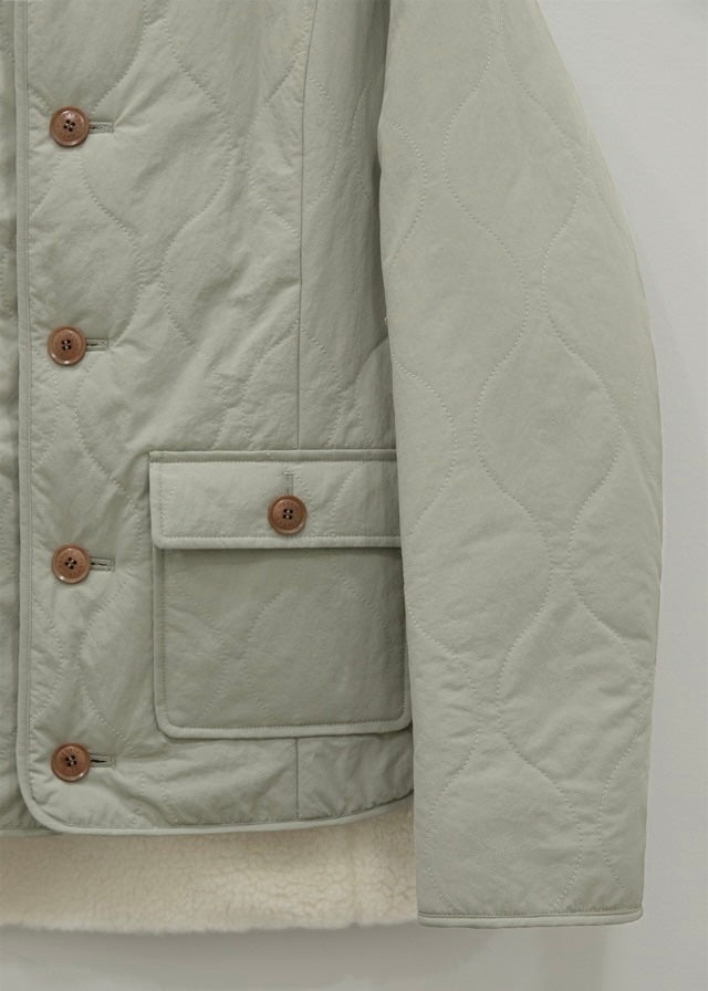 Reversible Quilted Wool Jacket (Pistachio)
