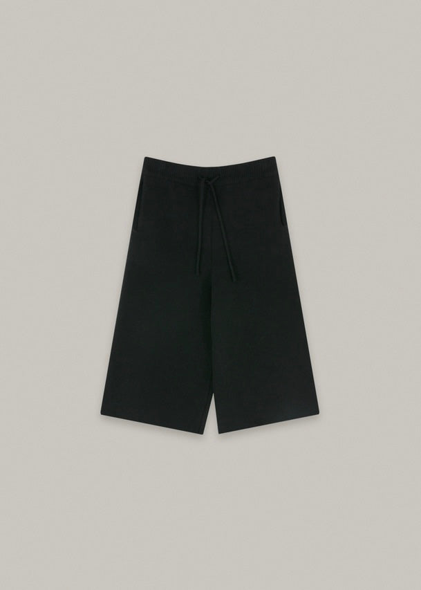 Half knit pants (Black)