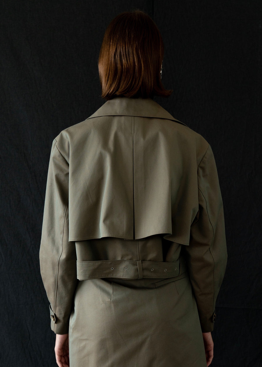 Jane Belted Cotton-gabardine Jacket | LEHA