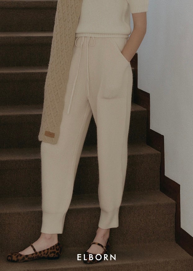 [2nd Re-Order] String Mohair Knit Pants (Cream)