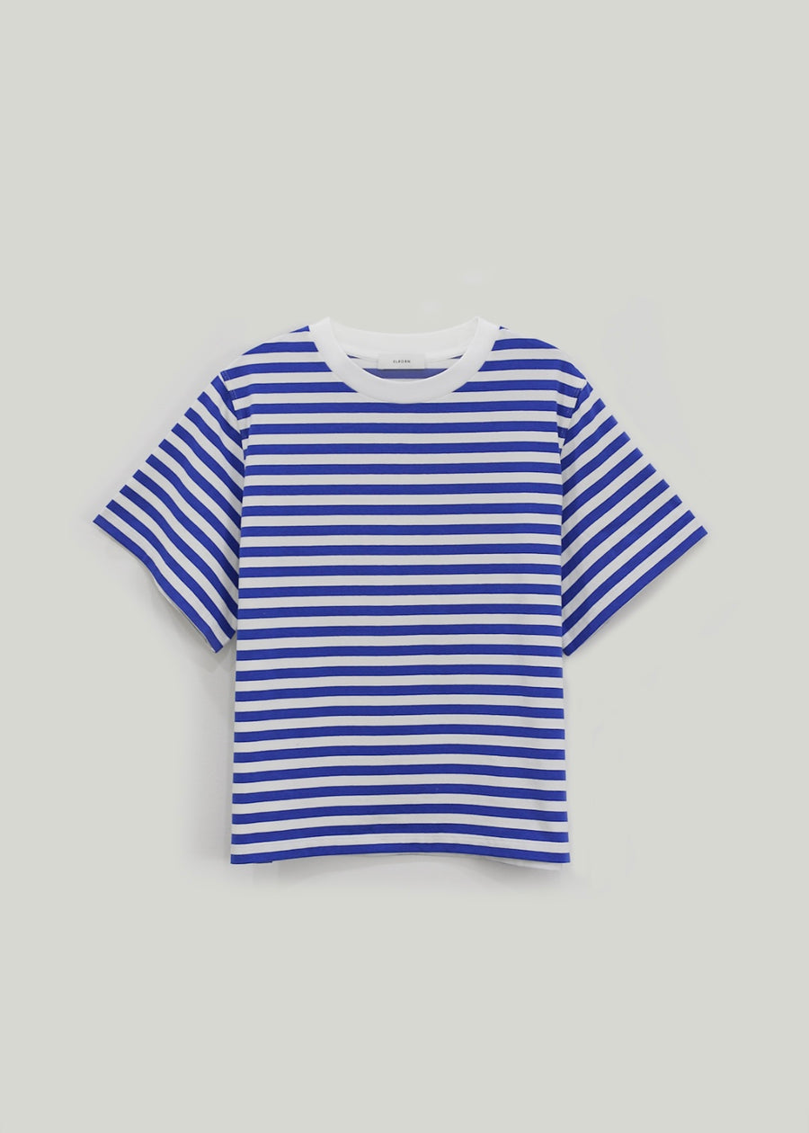 Crown neck T-shirt (Marine blue)