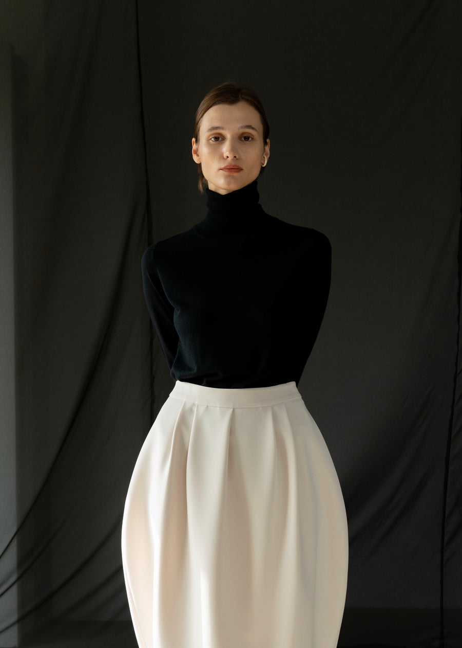 Silk-cashmere turtleneck sweater | LEHA