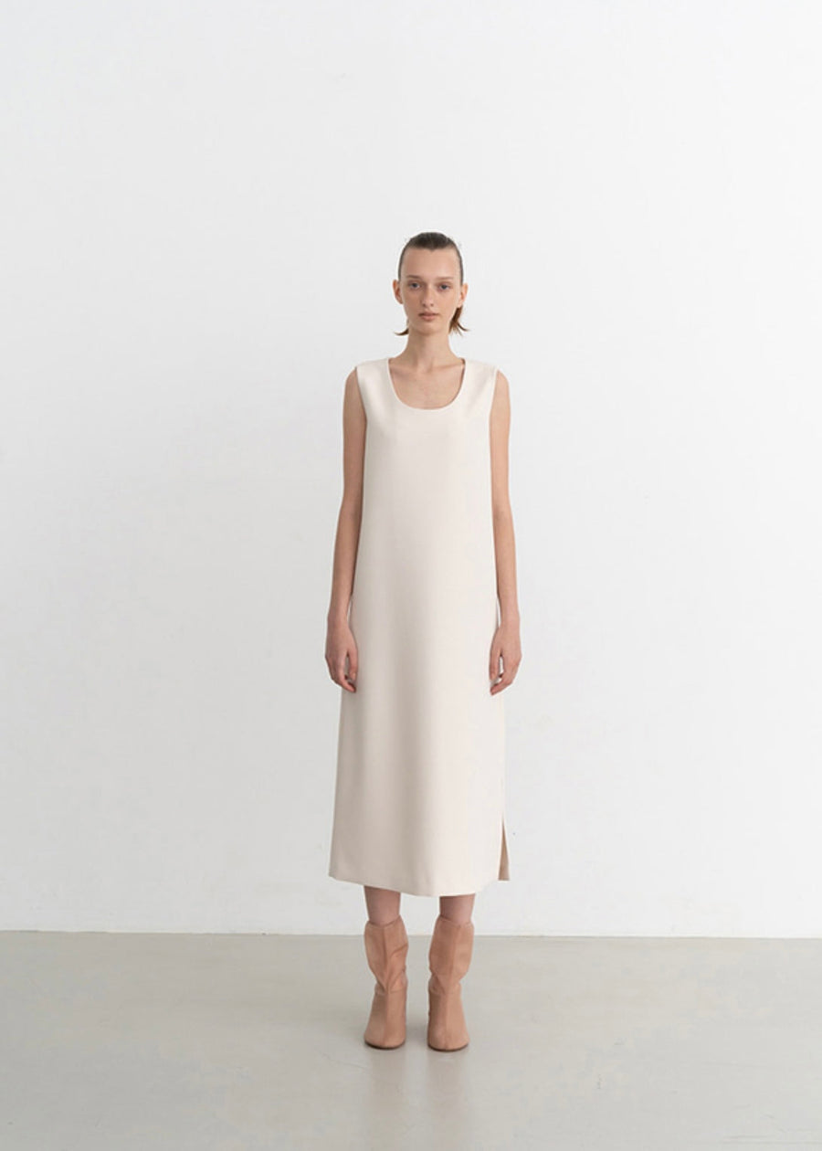 [Re-stock] Helvet crepe dress (Cream)