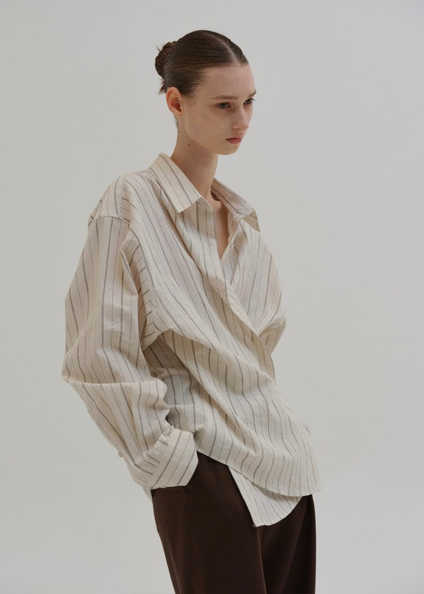 Stripe shirt (brown stripe)