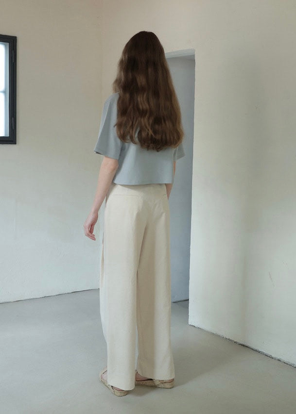 Cotton Wide Pants (Natural)