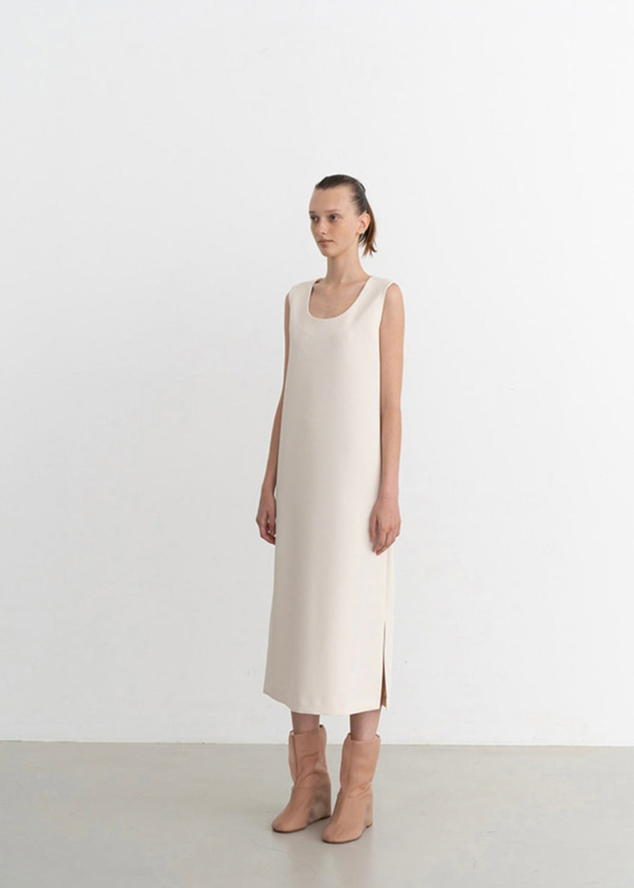 [Re-stock] Helvet crepe dress (Cream)