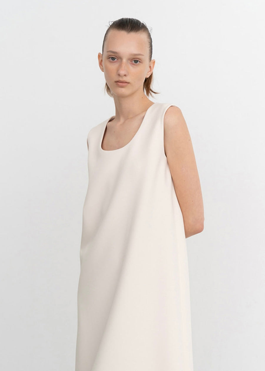 [Re-stock] Helvet crepe dress (Cream)