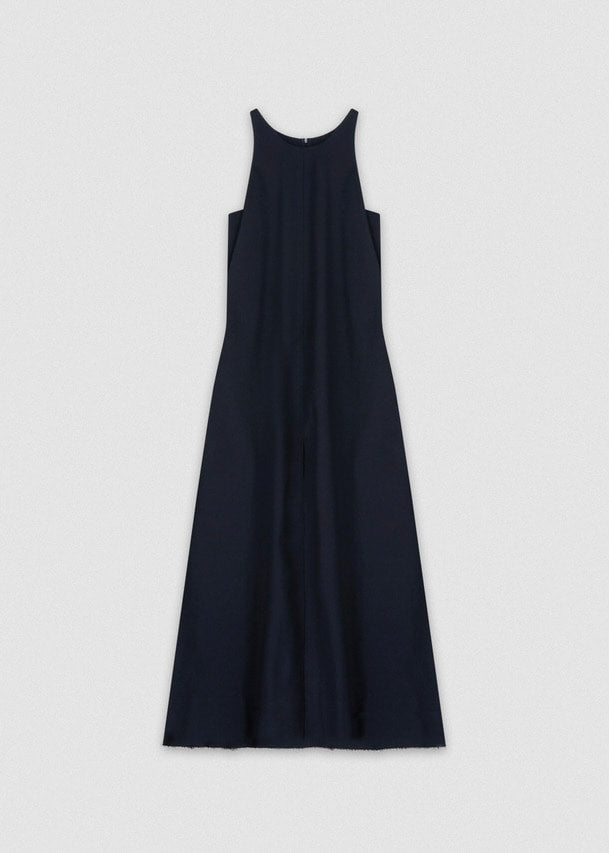 Halter slit dress (navy)