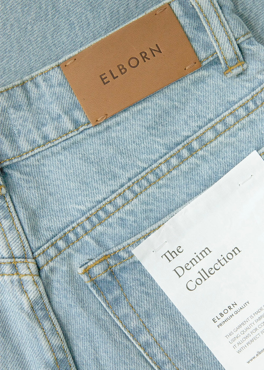 Flora Curve Denim Pants (Light Blue)