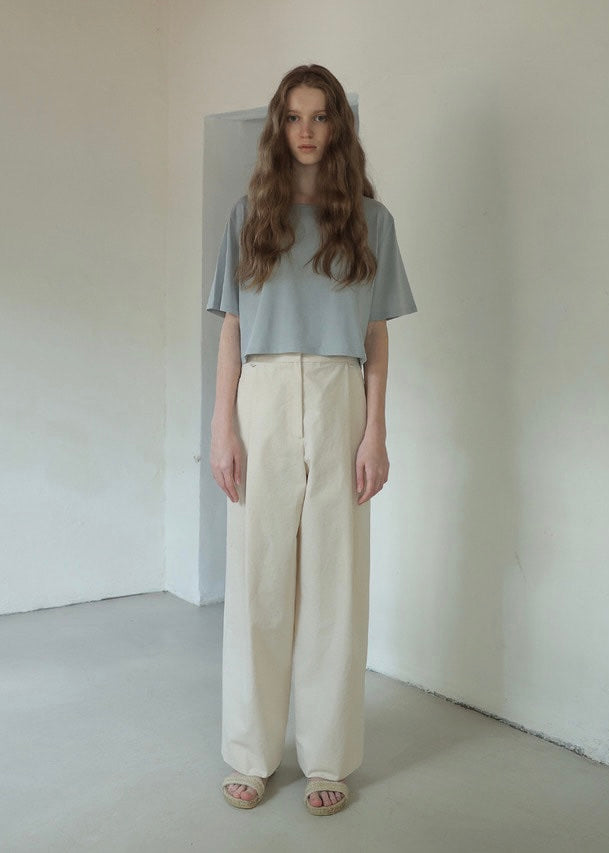 Cotton Wide Pants (Natural)