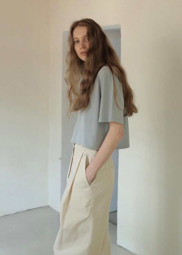 Cotton Wide Pants (Natural)