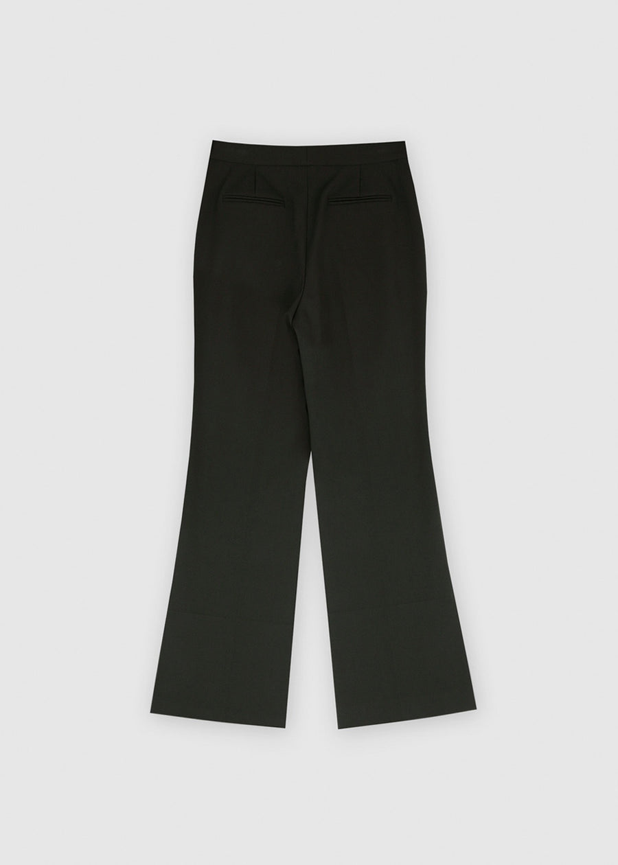 SIDE SLIT TROUSERS (DEEP GREEN) | RECTO.
