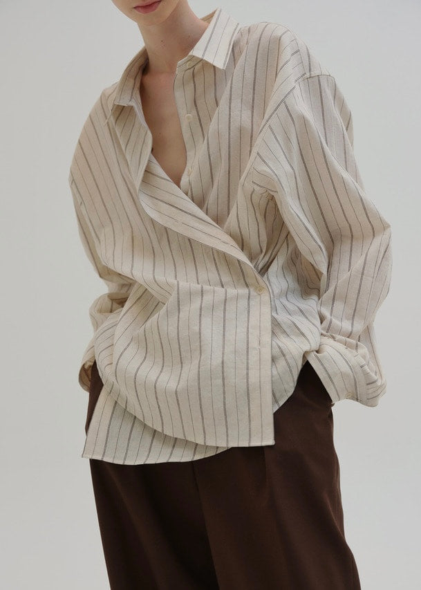 Stripe shirt (brown stripe)